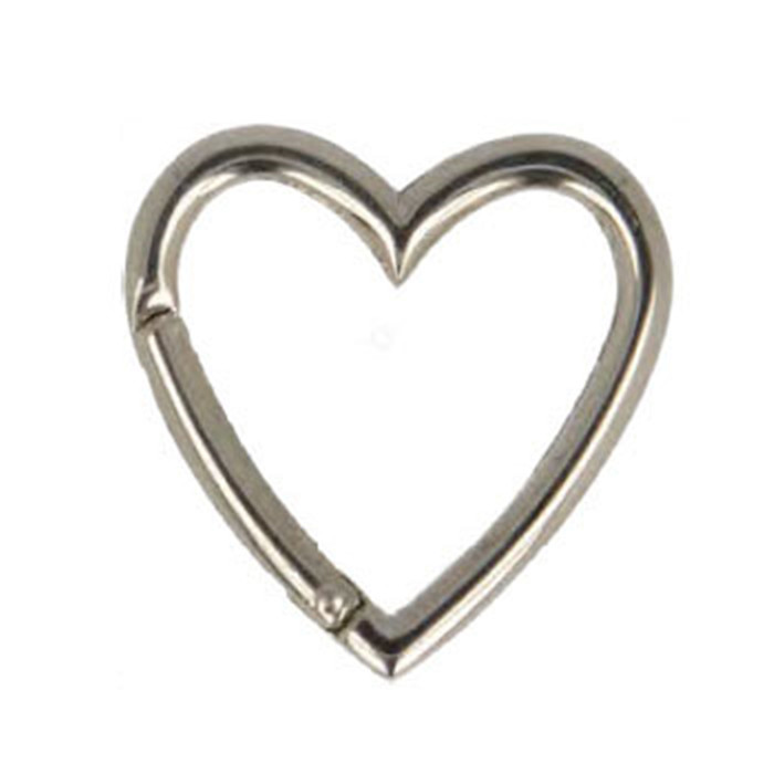 Infinity Hearts Mousqueton avec anneau en D Laiton Or clair 60mm