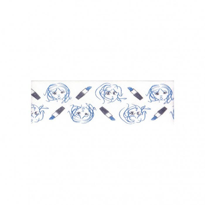 Biais lipstick marine 27mm au mètre Biais lipstick marine 27mm au mètre