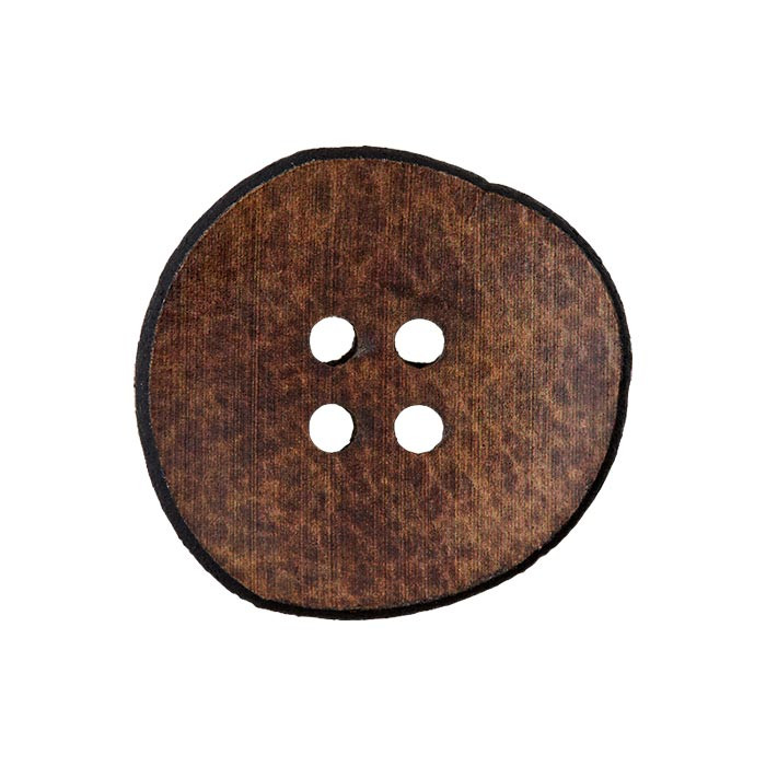Bouton 4 trous cuir recyclé 20mm Bouton 4 trous cuir recyclé 20mm