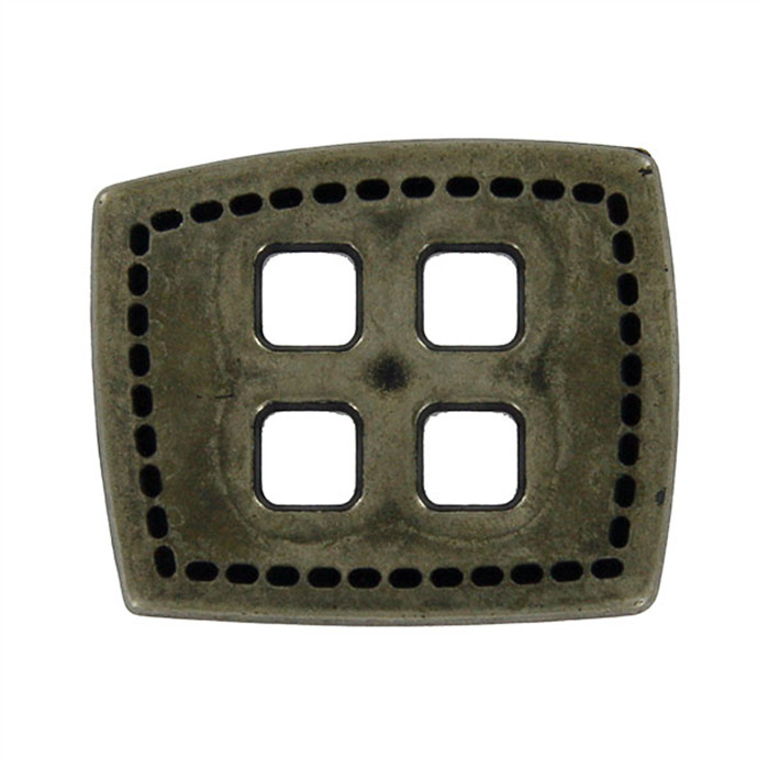 Bouton fantaisie 4 trous gris Bouton fantaisie 4 trous gris