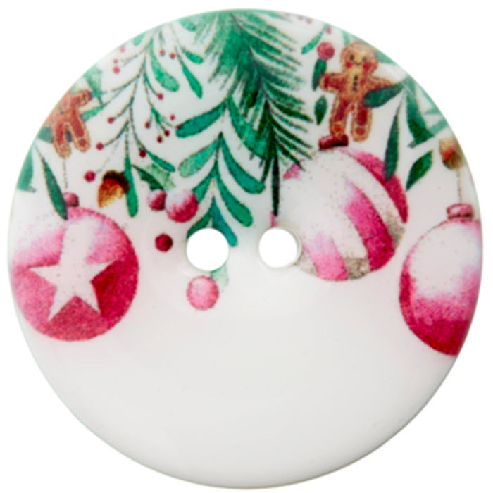 Bouton polyester 2 trous 28mm Bouton polyester 2 trous 28mm