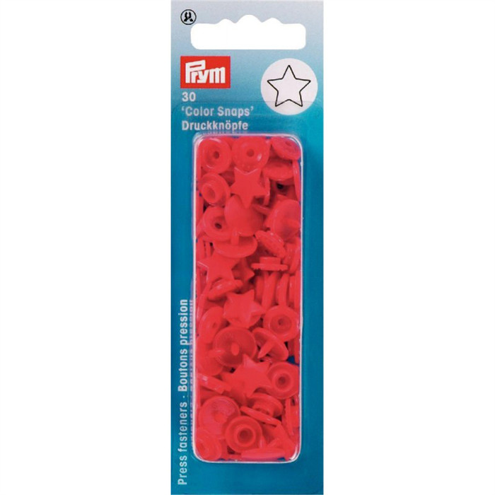 Bouton pression 12.4mm étoile rouge Prym Bouton pression 12.4mm étoile rouge Prym