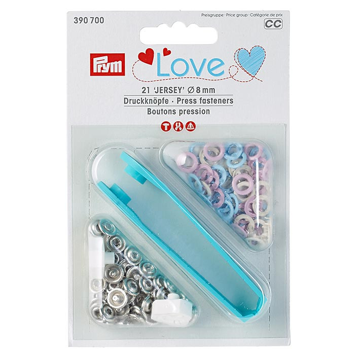 Boutons pression 8mm pâles Prym Boutons pression 8mm pâles Prym