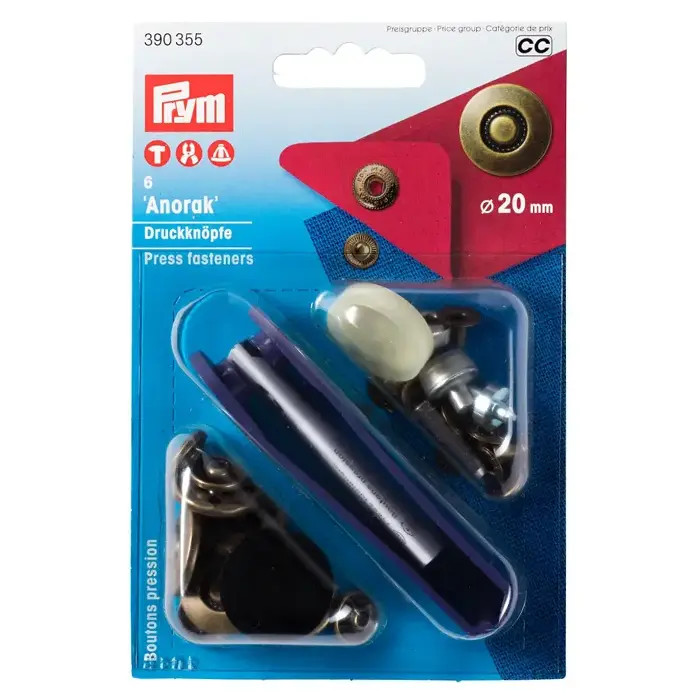 Boutons pression Anorak 20mm Laiton Prym Boutons pression Anorak 20mm Laiton Prym