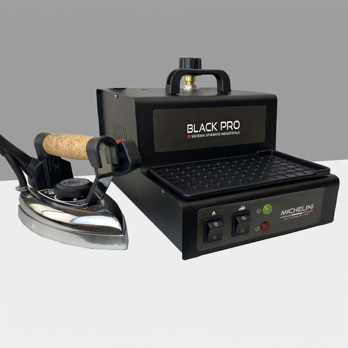 Centrale vapeur Michelini Black Pro avec fer Tulipano Centrale vapeur Michelini Black Pro avec fer Tulipano