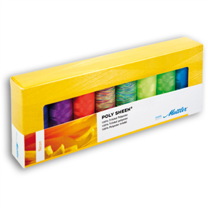 Coffret bobines 8 x 200m Polyester 40 Neon Coffret bobines 8 x 200m Polyester 40 Neon