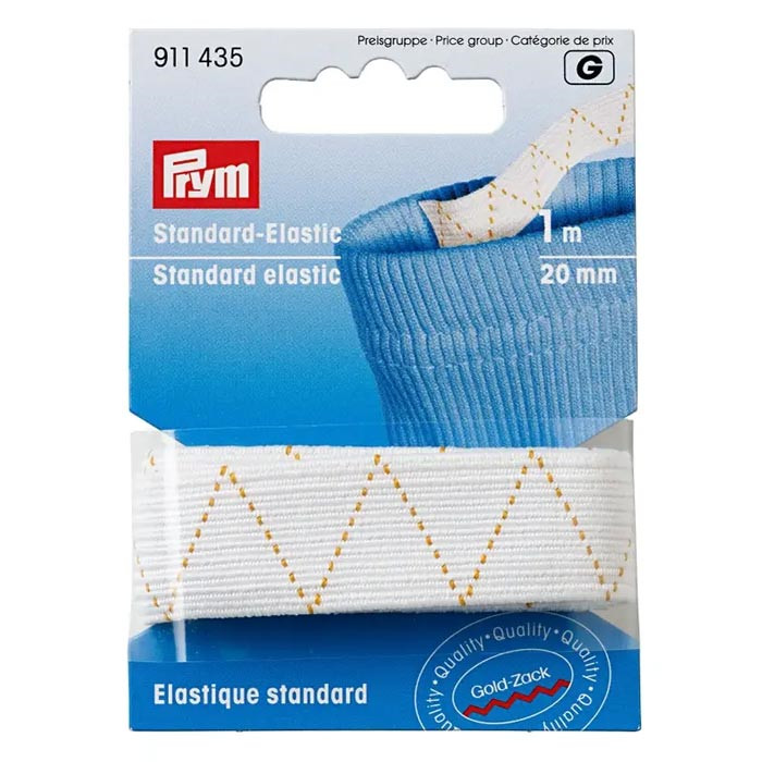 Elastique 20mm x 1m blanc Prym Elastique 20mm x 1m blanc Prym