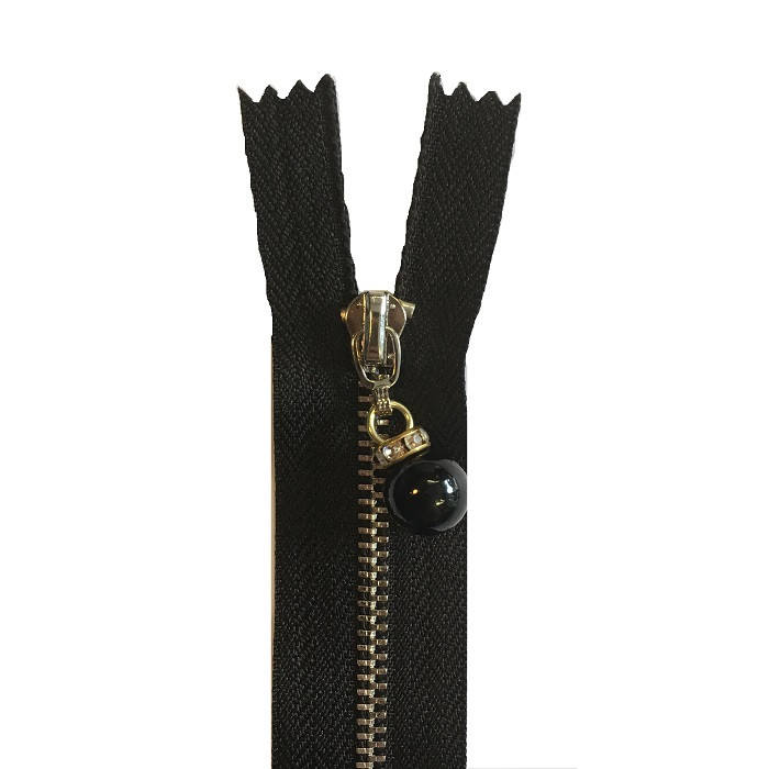 Fermeture non séparable perle 20 cm noir Fermeture non séparable perle 20 cm noir