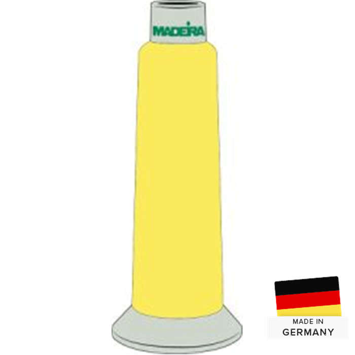 Fil à broder MADEIRA Frosted N°40 2500m 7623 fluo moutarde Fil à broder MADEIRA Frosted N°40 2500m 7623 fluo moutarde