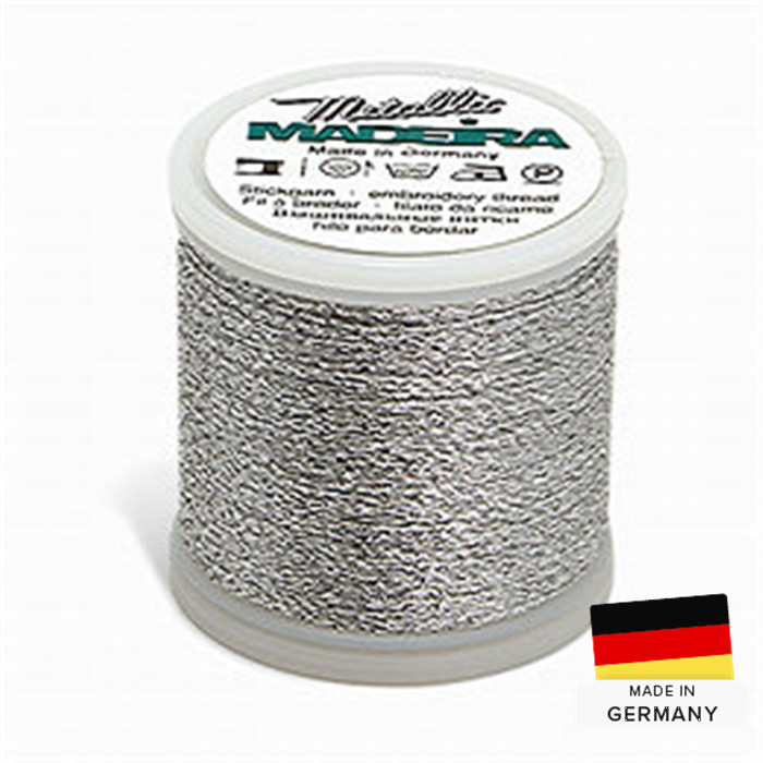 Fil à broder Madeira Metallic 041 Silver Fil à broder Madeira Metallic 041 Silver