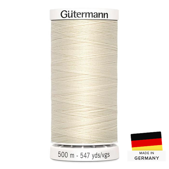 Fil à coudre Gutermann Polyester 500m 802 Ecru Fil à coudre Gutermann Polyester 500m 802 Ecru