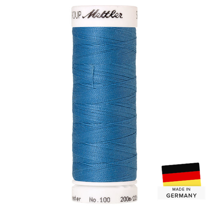 Fil à coudre Mettler Seralon Polyester 200m 0338 bleu jazz Fil à coudre Mettler Seralon Polyester 200m 0338 bleu jazz