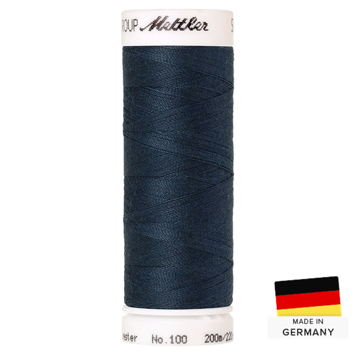 Fil à coudre Mettler Seralon Polyester 200m 1276 bleu acier Fil à coudre Mettler Seralon Polyester 200m 1276 bleu acier
