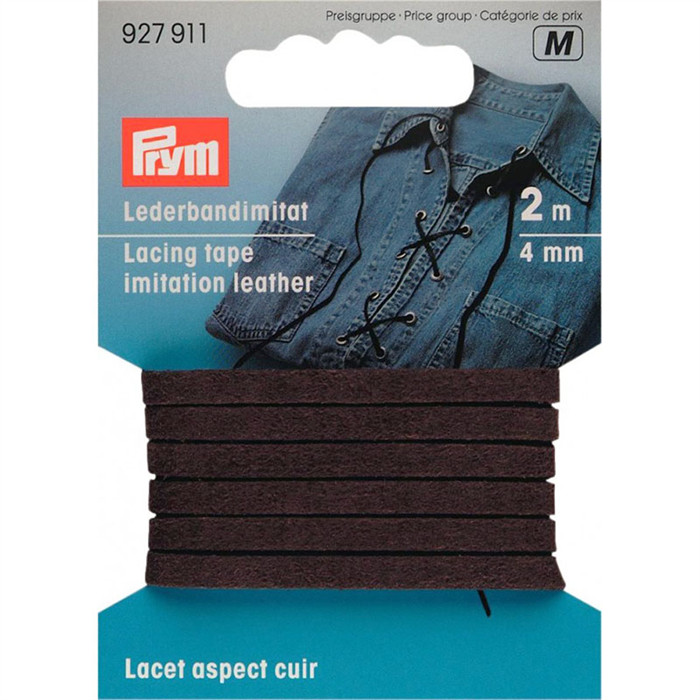 Lacet aspect cuir brun Prym Lacet aspect cuir brun Prym