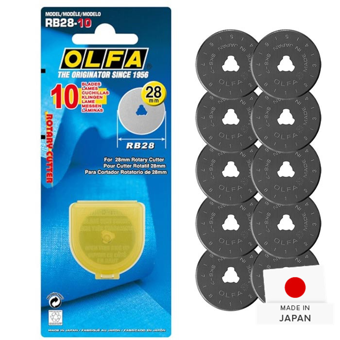 Lames (10) 28mm rechange cutter Olfa Lames (10) 28mm rechange cutter Olfa