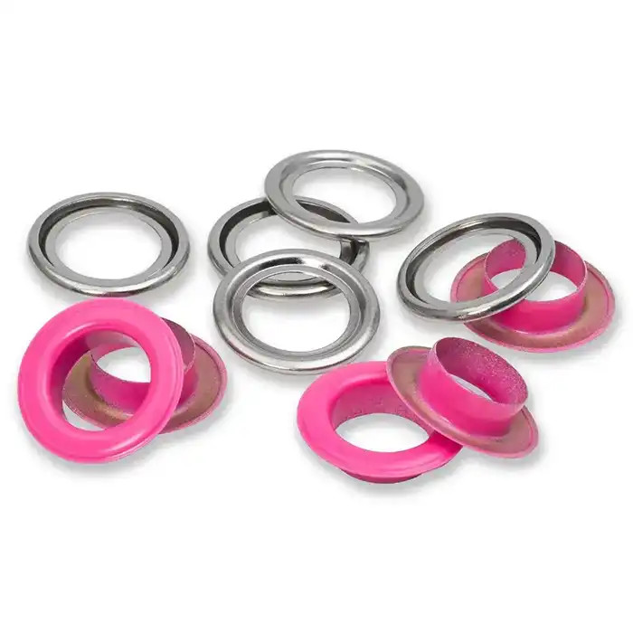 Oeillets avec rondelles 14mm Fuchsia Prym Oeillets avec rondelles 14mm Fuchsia Prym