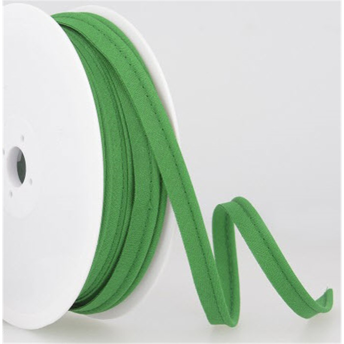 Passepoil mèche 10mm vert vif au mètre Passepoil mèche 10mm vert vif au mètre