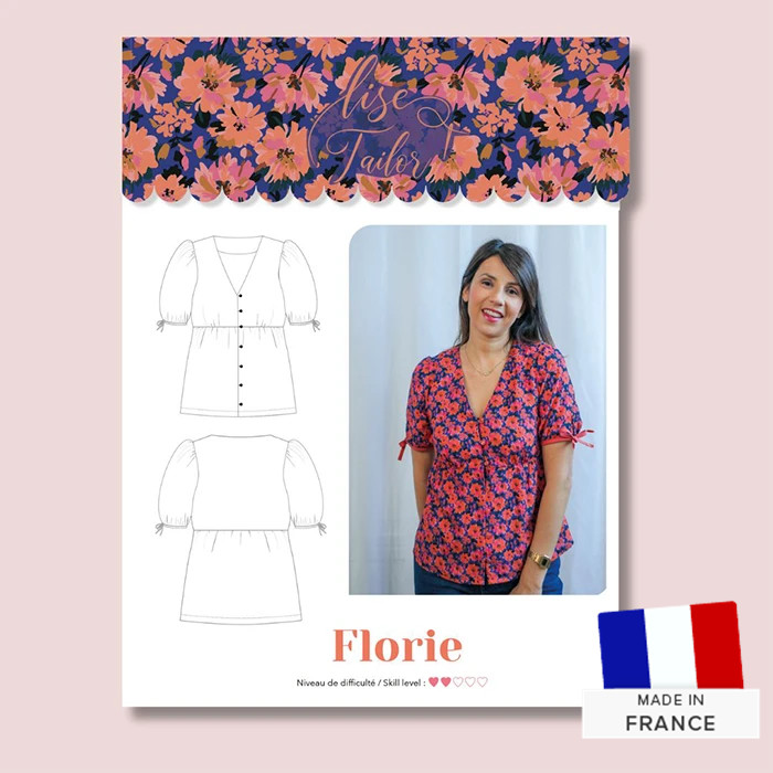 Patron Blouse Florie par Lise Tailor - T34 à 52 Patron Blouse Florie par Lise Tailor - T34 à 52