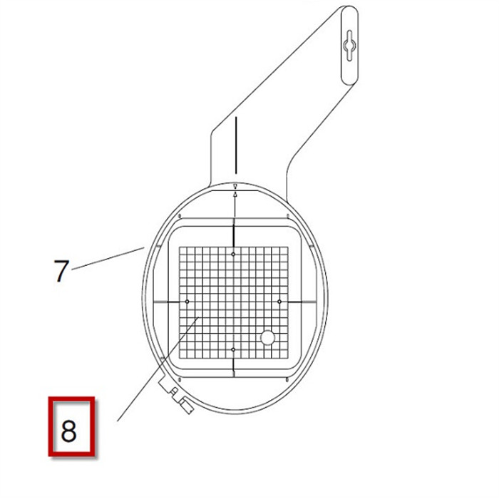 Patron cadre à broder 140x140mm "SQ14" Janome /Elna Patron cadre à broder 140x140mm "SQ14" Janome /Elna
