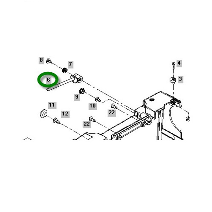 Porte bobine horizontal intégré Porte bobine horizontal intégré