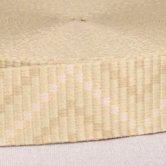 Sangle Géométrique Beige 38mm au mètre Sangle Géométrique Beige 38mm au mètre