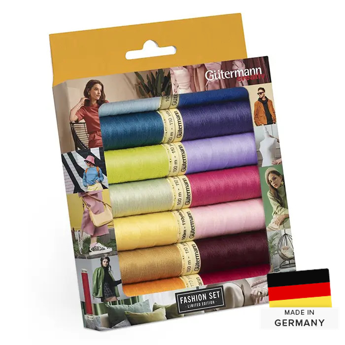 Set de 14 fils à coudre Gutermann 100m Fashion Set Set de 14 fils à coudre Gutermann 100m Fashion Set