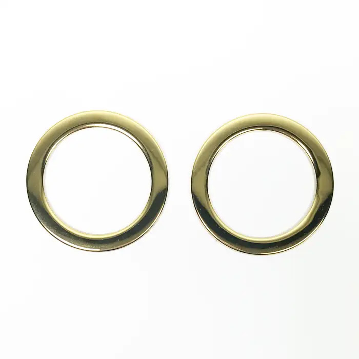 Set de 2 anneaux métalliquex 40mm doré Set de 2 anneaux métalliquex 40mm doré
